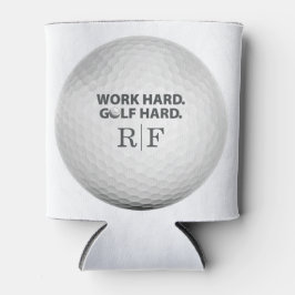 Fathers Day Money Game Work Hard Golf Hard Mono 缶クーラー