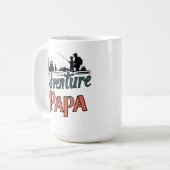 Father's Day mug, The Best gift for papa コーヒーマグカップ (正面左)