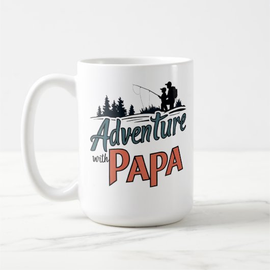 Father's Day mug, The Best gift for papa コーヒーマグカップ (左)