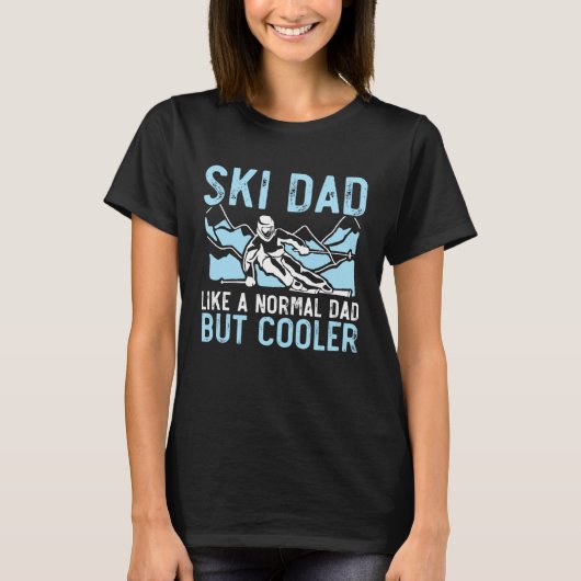 Fathers Day Papa Best Dad Ever Fatherhood Ski Dadd Tシャツ (正面)
