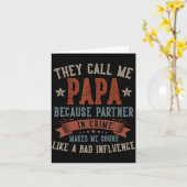 Father's day papa call papa funny papa birthday カード (黄色い花)