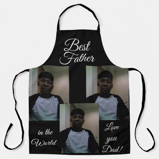 Fathers Day PERSONALIZED  All-Over Print Apron エプロン (正面)
