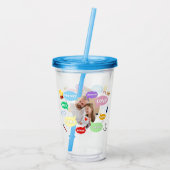 Fathers Day Photo Word Clouds Best Dad Father アクリルタンブラー (裏面)