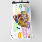 Fathers Day Photo Word Clouds Best Dad Father ゴルフヘッドカバー (回転90)