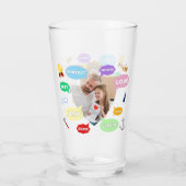 Fathers Day Photo Word Clouds Best Dad Father タンブラーグラス (裏面)