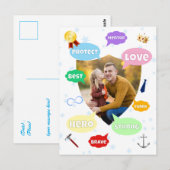 Fathers Day Photo Word Clouds Best Dad Father ポストカード (正面/裏面)