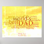 Fathers day poster, Dads Birthday Poster Art ポスター<br><div class="desc">Amazing typography art poster with unique design. Make your Dad feel spacial with this gift on any occasion.</div>