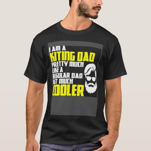 Father's Day saying kiting kiteboard power kite ki Tシャツ (正面)