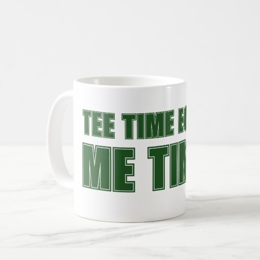 Fathers Day Scramble Golf Dad Tee Time Equals Me コーヒーマグカップ (正面左)