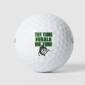 Fathers Day Scramble Golf Tee Time Equals Me Time ゴルフボール (正面)