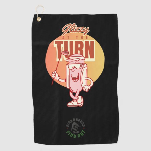 Fathers Day Scramble Retro Glizzy At The Turn ゴルフタオル (正面)