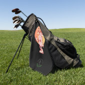 Fathers Day Scramble Retro Glizzy At The Turn ゴルフタオル (グリーン)