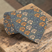 Father's Day Super Dad Pattern Necktie Tie ネクタイ