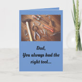Father's Day Tools Folded Greeting Card カード (正面)