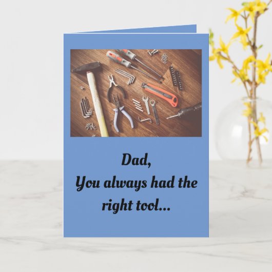 Father's Day Tools Folded Greeting Card カード (黄色い花)
