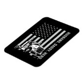 Father's Day | Trucker Dad American Flag マグネット (左側)