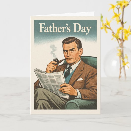 Father's Day - Vintage カード (黄色い花)
