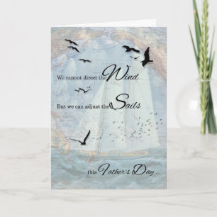 Fathers Day Vintage Nautical Theme カード