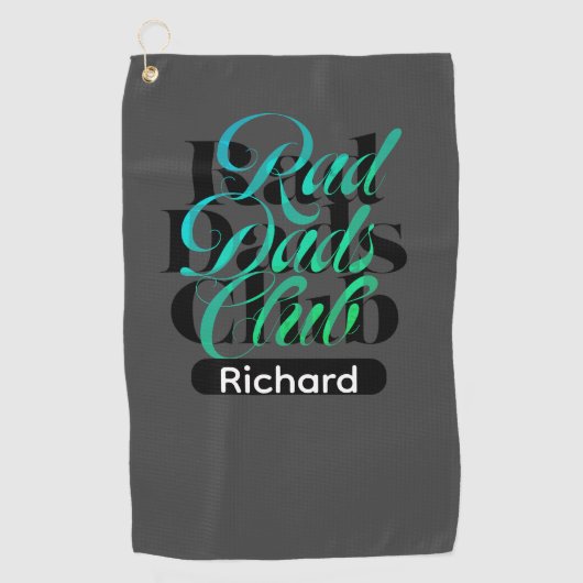 Fathers Day Weekend Rad Dad Club Custom Typography ゴルフタオル (正面)