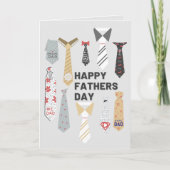 Father's Day with Scattered Ties カード (正面)