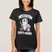 Father's Day  Worlds Best Pappy Panda Tシャツ (正面)