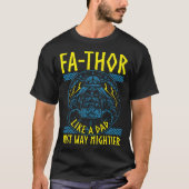 Fathor Like A Dad Just Way Mightier Father's Day V Tシャツ (正面)