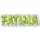 Fatima Name Kiwi Design Aufkleber Sticker シール (正面)