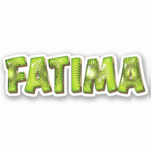Fatima Name Kiwi Design Aufkleber Sticker シール (正面)