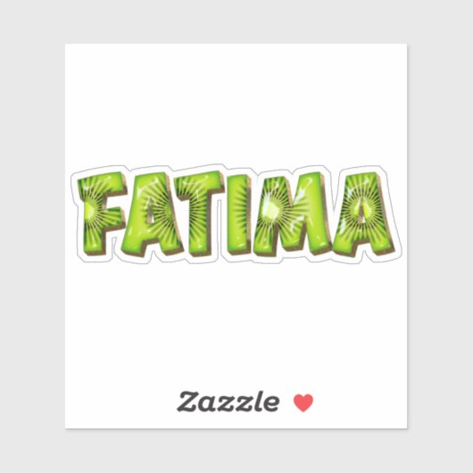 Fatima Name Kiwi Design Aufkleber Sticker シール (シート)