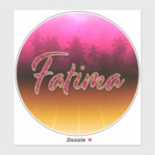 Fatima Vorname Name golden pink Aufkleber Sticker シール (シート)