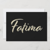 Fatima white gold Handwriting Karte カード (正面)
