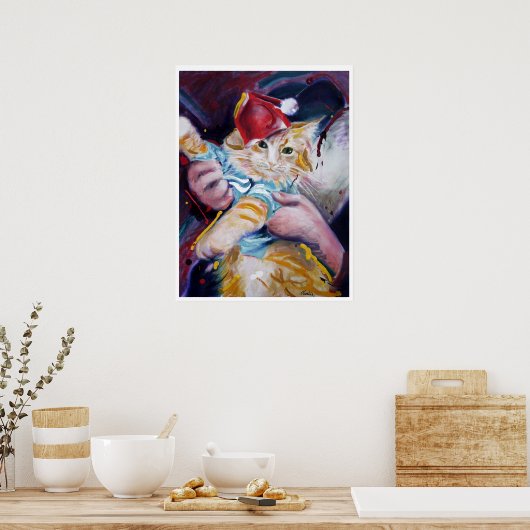 Fatso、Keyboard Catの実習ポーズ ポスター (キッチン)