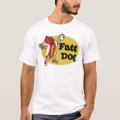 Fatt犬のバッジのロゴのティー(前部だけ) Tシャツ (正面)