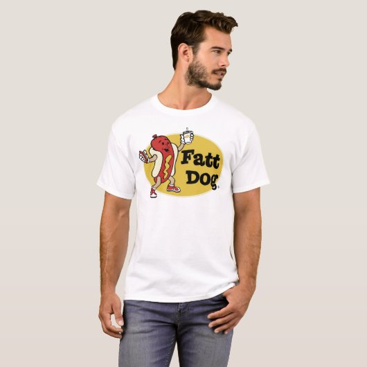 Fatt犬のバッジのロゴのティー(前部だけ) Tシャツ (正面フル)