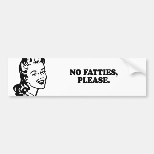 FATTIESのTシャツ無し バンパーステッカー (正面)