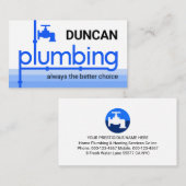 Faucet Pipeline Leaking Blue Water 名刺 (正面/裏面)