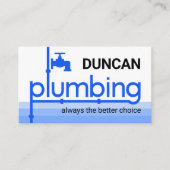 Faucet Pipeline Leaking Blue Water 名刺 (正面)