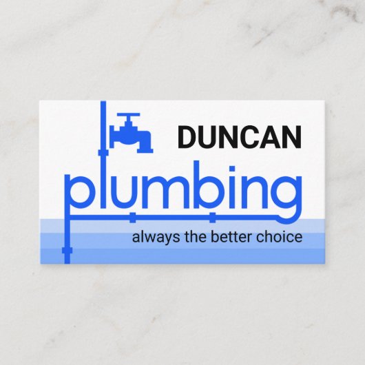 Faucet Pipeline Leaking Blue Water 名刺 (正面)