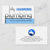 Faucet Pipeline Leaking Blue Waters 名刺 (正面/裏面)