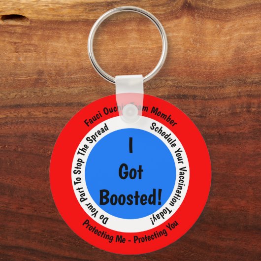 Fauci Ouchieワクチン接種を得増やした キーホルダー (正面)