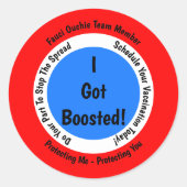 Fauci Ouchieワクチン接種を得増やした ラウンドシール (正面)