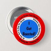 Fauci Ouchieワクチン接種を得増やした 缶バッジ (正面&裏面)