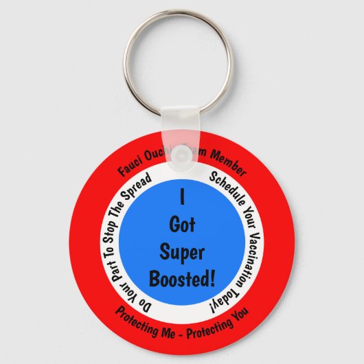 Fauci Ouchieワクチン接種得が増すごい加 キーホルダー (正面)