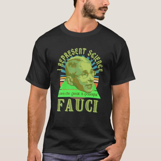 Fauci Representes Science Wizardアンチ自由主義のマスクF Tシャツ (正面)