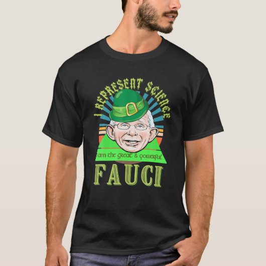 Fauci Representes Science Wizardアンチ自由主義のマスクF Tシャツ (正面)