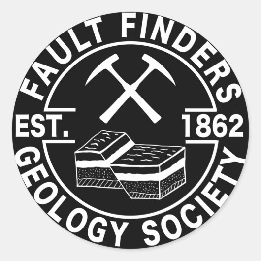 Fault Finders Geology Society Est.1862 ラウンドシール (正面)