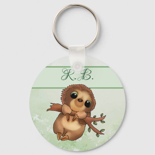 Faultier personalisiert キーホルダー (正面)