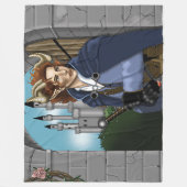 Faun Horned Fae Fantasy  フリースブランケット (正面)