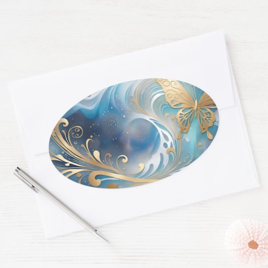 Fauna 1 - 001 楕円形シール (封筒)