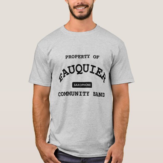 Fauquierバンド -- サクソフォーン tシャツ (正面)